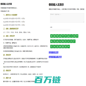 汉字公式字典，像码输入法